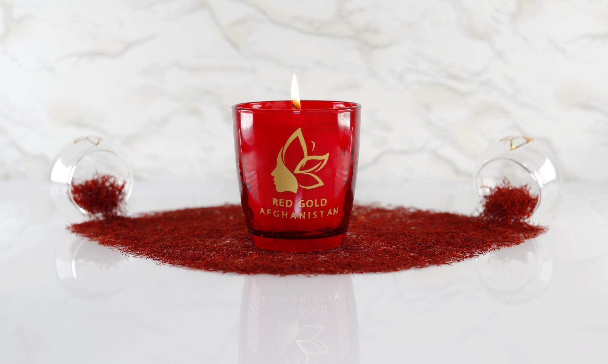 Premium Saffron Candle - Red Gold of Afghanistan - Premium Afghan Saffron
